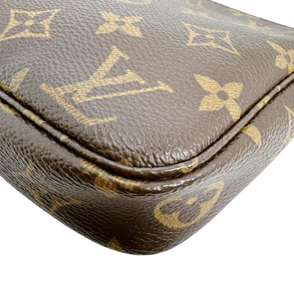 LOUIS VUITTON Authentic Brown Monogram Canvas Pochette Pouch - Picture 7 of 13